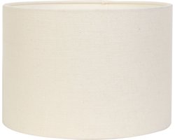 Light & Living Cilinder Lampenkap Livigno - Eiwit - Ø35x25cm - voor Tafellampen, Staande lamp, Hanglampen