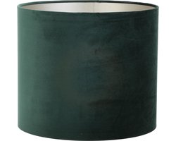Light & Living Cilinder Lampenkap Velours - Dutch Green - Ø40x30cm - voor Tafellampen, Staande lamp, Hanglampen