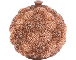 Light & Living - Deco box+deksel CORAL - Ø17x16cm - Bruin
