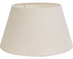 Light & Living Drum Lampenkap Livigno - Eiwit - 40x30x22cm - voor Tafellampen, Staande lamp