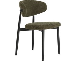 Light & Living - Eetkamerstoel ENIOLA - 54x52x76cm - Groen - Set van 2