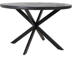 Light & Living Eettafel Yellov - Zwart - Ø120cm - Modern