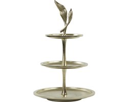 Light & Living etagere 3 laags Ø30x51 cm FOGLIA goud