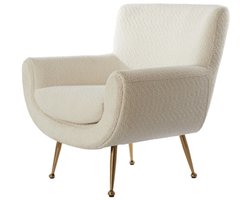 Light & Living Fauteuil Vinstra - Bouclé - Wit