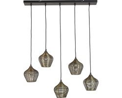 Light & Living Hanglamp Alvaro - Antiek Brons - 100x20x122cm - 5L - Modern - Hanglampen Eetkamer, Slaapkamer, Woonkamer