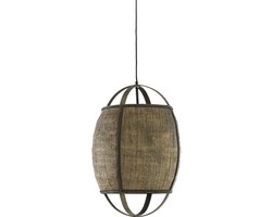 Light & Living - Hanglamp BOZONA - Bruin - 38.5x38.5x55 cm