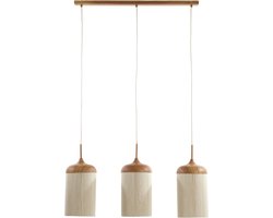 Light & Living Hanglamp Dania - Naturel/Crème - 90x22x32cm - 3L - Modern - Hanglampen Eetkamer, Slaapkamer, Woonkamer
