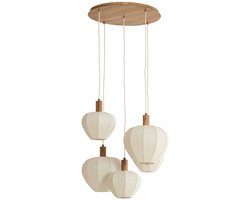 Light & Living Hanglamp Huxi - Naturel - Ø53x158cm - Modern - Hanglampen Eetkamer, Slaapkamer, Woonkamer