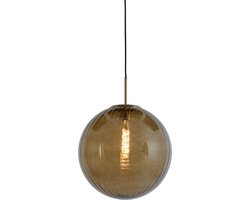 Light & Living Hanglamp Magdala - Bruin Glas - Ø48cm - Modern - Hanglampen Eetkamer, Slaapkamer, Woonkamer