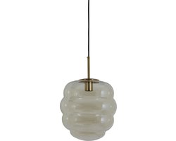 Light & Living Hanglamp Misty - Smoke Glas - 30x30x37cm - Modern - Hanglampen Eetkamer, Slaapkamer, Woonkamer