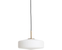Light & Living Hanglamp Pleat Glas, 30cm - Mat Wit