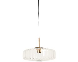 Light & Living Hanglamp Pleat Glas, 30cm - Transparant
