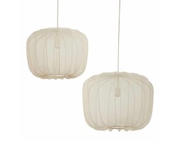 Light & Living Hanglamp Plumeria - Zand - Set Ø50+Ø60cm - Modern - Hanglampen Eetkamer, Slaapkamer, Woonkamer