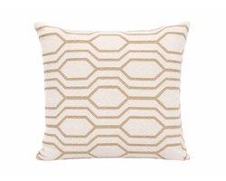 Light & Living - Joplin - Sierkussen - 45x45 - Cream & Gold