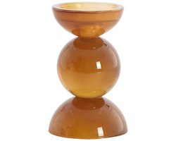 Light & Living - Kaarsenhouder ITINGA - Ø9.5x15.5 cm - Bruin