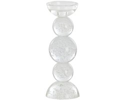 Light & Living Kaarsenhouder Ø10x26,5 cm ITINGA glas bubbel helder