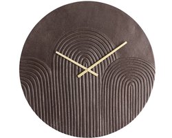 Light & Living Klok Gwenna - Bruin - Ø58cm - Wandklok Modern