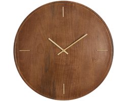 Light & Living - Klok VETI - 56x8x56cm - Bruin