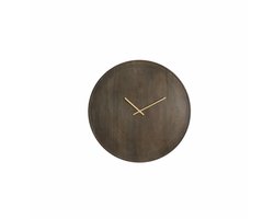 Light & Living Klok Veti - Donkerbruin - Ø56cm - Wandklok Modern