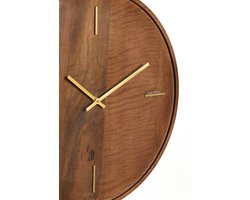 Light & Living Klok Veti Mangohout, 41cm - Bruin