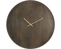 Light & Living Klok Veti Mangohout, 56cm - Donkerbruin