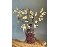Light & Living - Kunsttak Ficus - Metallic licht Goud - 74 cm