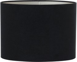 Light & Living Lampenkap Ovaal Velours - Zwart - 38x17,5x28cm