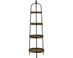 Light & living Light&Living Etagere KARSON hout zwart 4 laags 167 x Ø48
