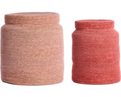 Light & Living - Mand BETANIA - Ø33x38cm - Roze - Set van 2