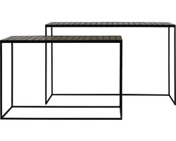 Light & Living Manjuto Sidetable - Licht Bruin - S/2 122x27x80cm