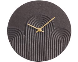 Light & Living mini klok GWENNA bruin – Ø15 cm