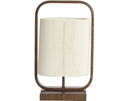 Light & Living Moderne Tafellamp E27 Lecce 1 Lichtpunt Creme/Donker bruin Metaal Woonkamer Gang/Hal