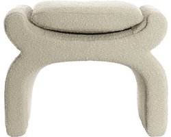 Light & Living - Nafya poef 60x46x46 cm bouclé - taupe