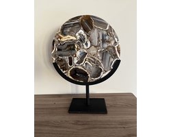 Light & Living Ornament op voet 25x11x35 cm GOUYA agaat+mat zwart