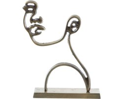 Light & Living Ornament op voet Face - Antiek Brons - 28x8x38cm - Modern,Luxe