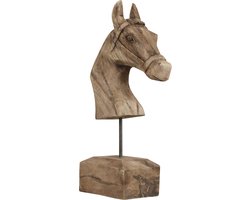 Light & Living Ornament op voet Horse - Hout - 25x14x48cm - Landelijk