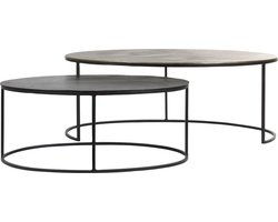 Light & Living Paxson Salontafel - Antiek Brons/Donker Brons - Ø103+80 cm