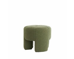 Light & Living Poef Batoemi - Groen - Ø51x45cm -