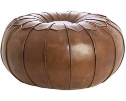 Light & Living Poef Calima - Licht Bruin - Ø58x32cm - Modern