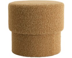 Light & Living Poef Muno - Donkerbruin - Ø50x45cm - Modern