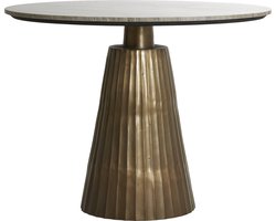 Light & Living Ronde Eettafel Rianne Marmer, 100cm - Brons