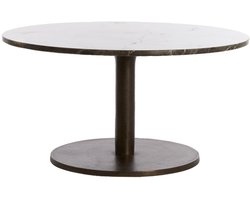 Light & Living Ronde Salontafel Pazo - Marmer - 76cm - Donkerbruin
