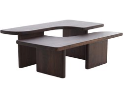 Light & Living - Salontafel CRATO - 120x60x45cm - Bruin - Set van 2