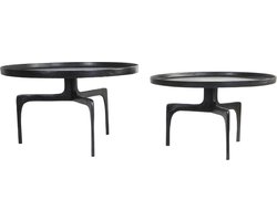 Light & Living - Salontafel PANO - Ø75x44cm - Brons - Set van 2