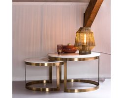 Light & Living Salontafel Perlato - Wit - Ø75cm - Modern