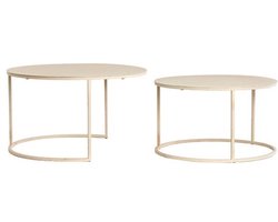 Light & Living - Salontafel SADAR - Ø75x42cm - Bruin - Set van 2