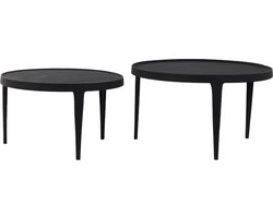 Light & Living Salontafel Tobias - Zwart - Ø75cm - Modern