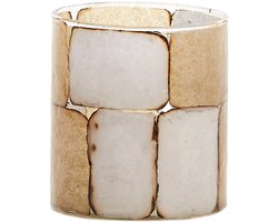 Light - Living Sfeerlicht Dronero - Glas - Bruin/Wit - 8 x 9 x 8 cm (BxHxD)