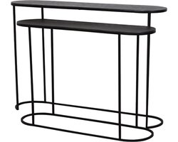 Light & Living Side table ovaal S/2 max 118x28x80 cm BOCOV antiek lood-zwar