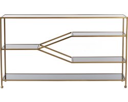 Light & Living Sidetable Aino 140cm - Smoke/Antiek Brons